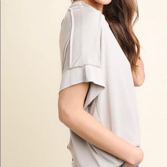 Basic short sleeve knit top - Picture 1 of 3